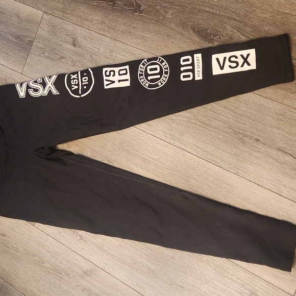VSX Black Leggings with White Graphics - Picture 3 of 5